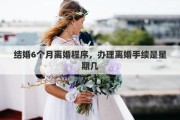 結(jié)婚6個(gè)月離婚程序，辦理離婚手續(xù)是星期幾