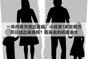 一年內(nèi)男方提出離婚，小孩滿1歲后男方可以提出離婚嗎？能離成的機率多大